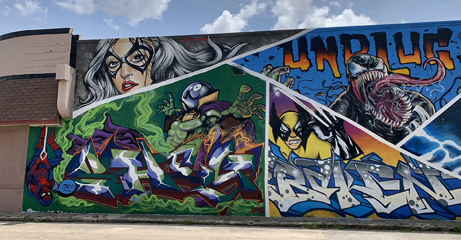 Superhero Mural 1